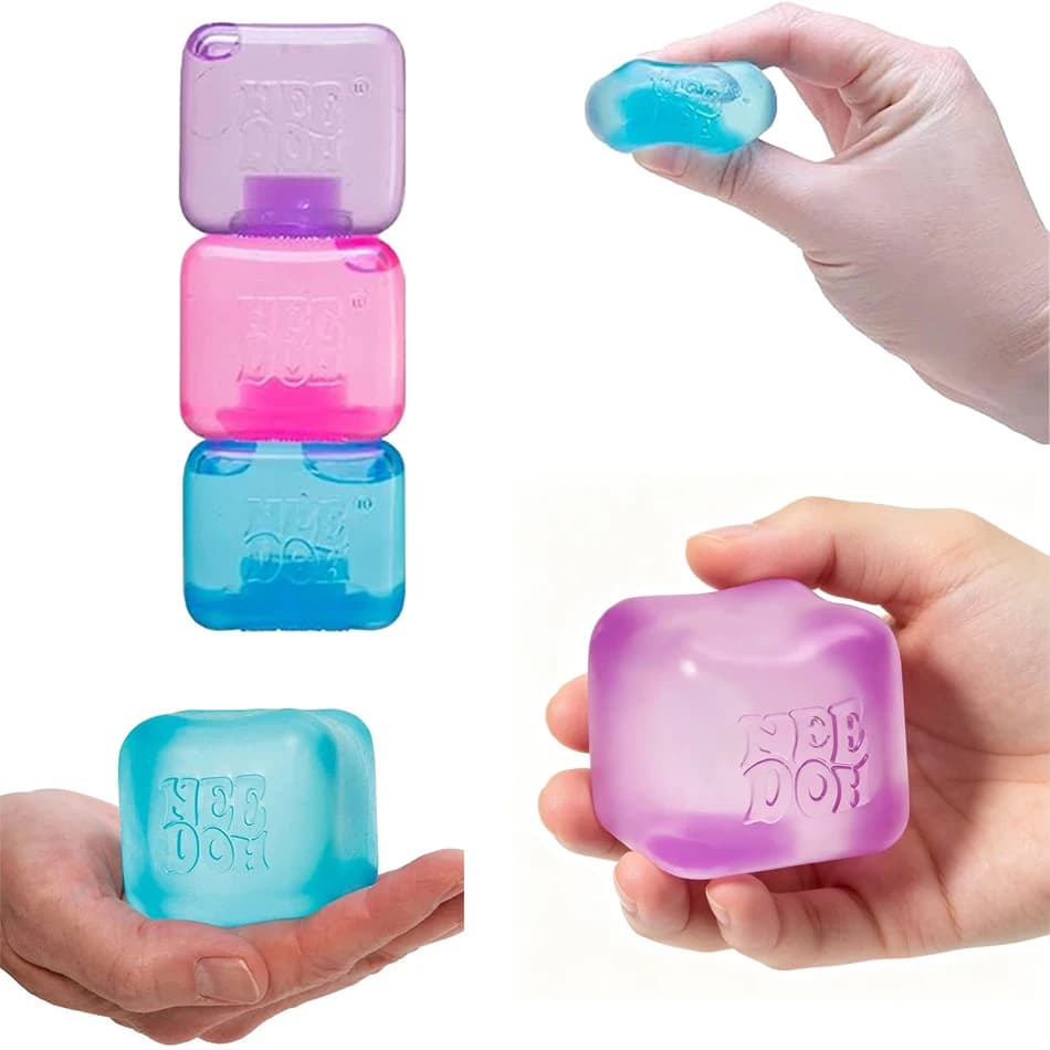 1-4 pezzi Schylling Nee boh Nice Cube, giocattoli sensoriali, blocchi antistress, puzzle antistress, sollievo dalla pressione, souvenir per bambini
