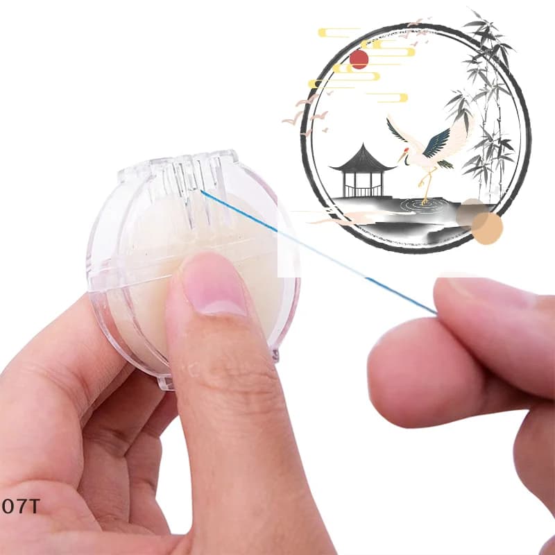 Solubile in acqua Sopra il filo Cera Filo per cucire a mano Filo di cotone Strumento di lubrificazione Accessori manuali per ricamo cucito in pelle fai-da-te