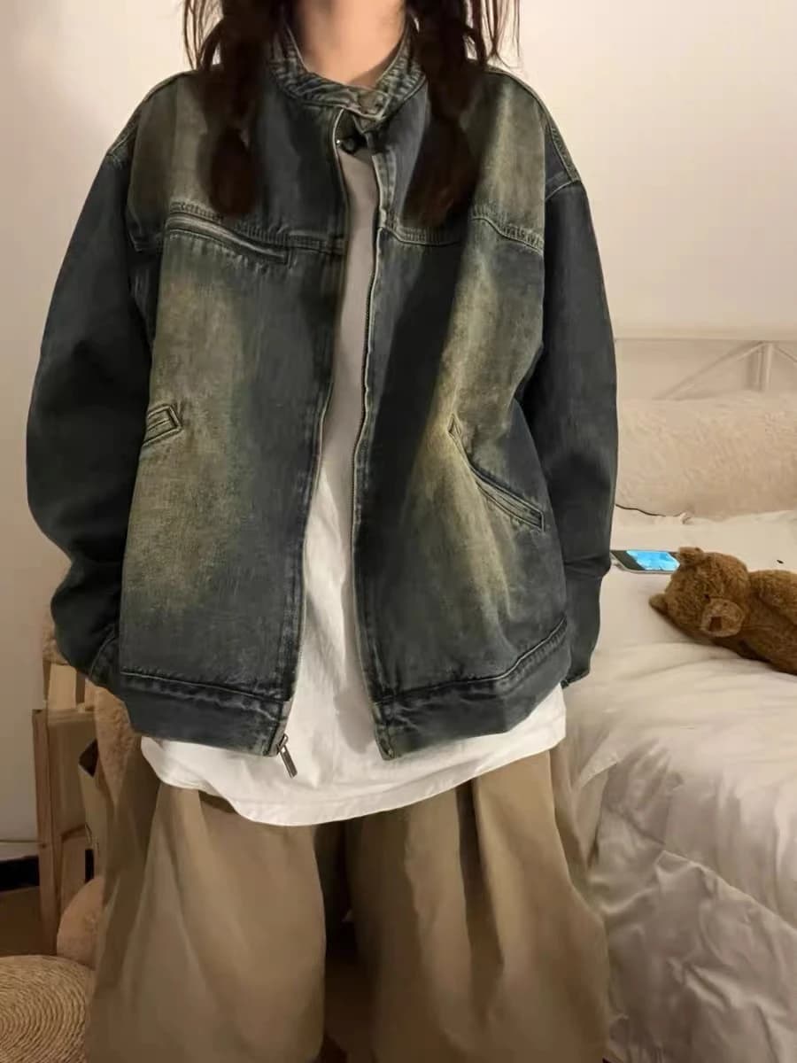 Vintage Jeans Jacket Lavata American Style High Street Spring Summer Women's, Short fit, Premium Sensation, Spring Jacket for Ladies