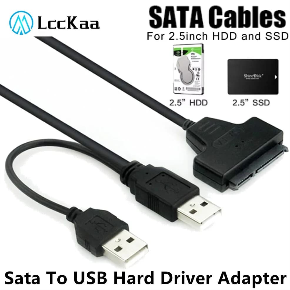 Adattatore per Driver rigido da Sata a USB supporto per cavo da USB a Sata 2.5 pollici disco rigido esterno SSD HDD 7 + 15 cavo USB Sata III a 22 Pin