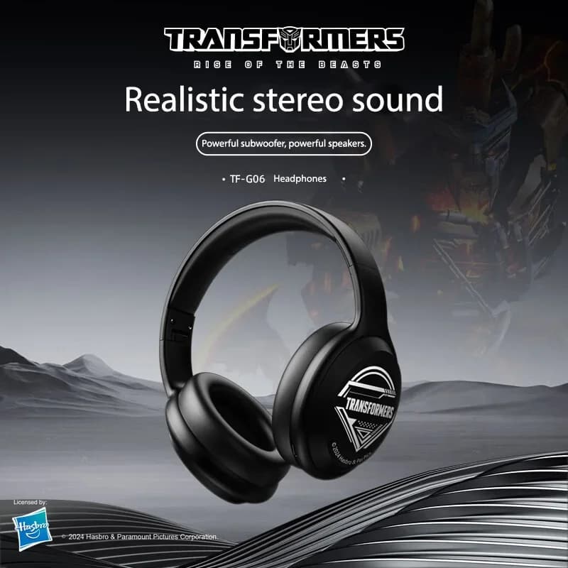 TRANSFORMERS TF-G06 Auricolari musicali Bumblebee Gaming Gamer Cuffie Bluetooth 5.4 Riduzione del rumore Cuffie a bassa latenza