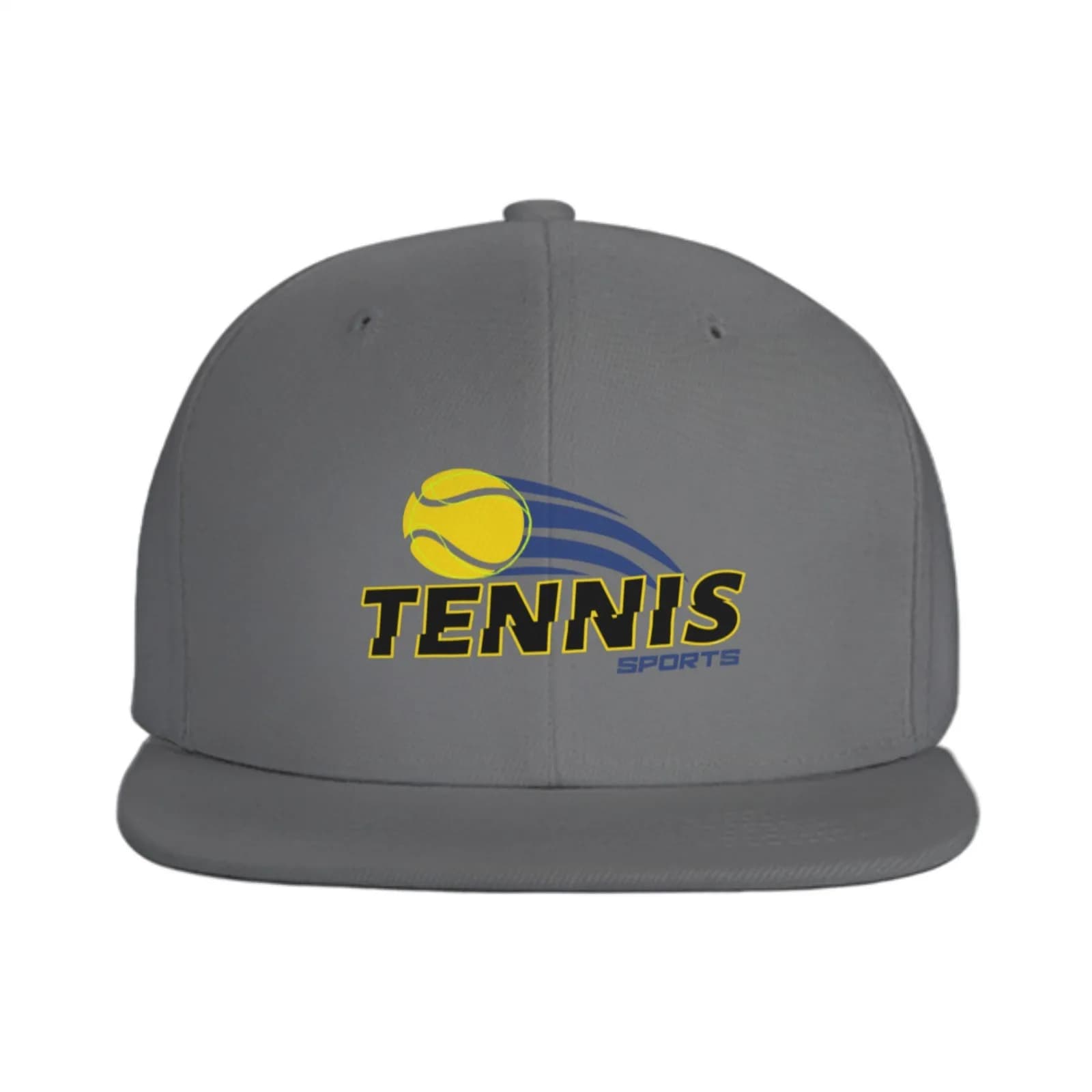 Cappello da Baseball Unisex in Poliestere con Visiera Piatta e Grafica Palla da Tennis, Casual