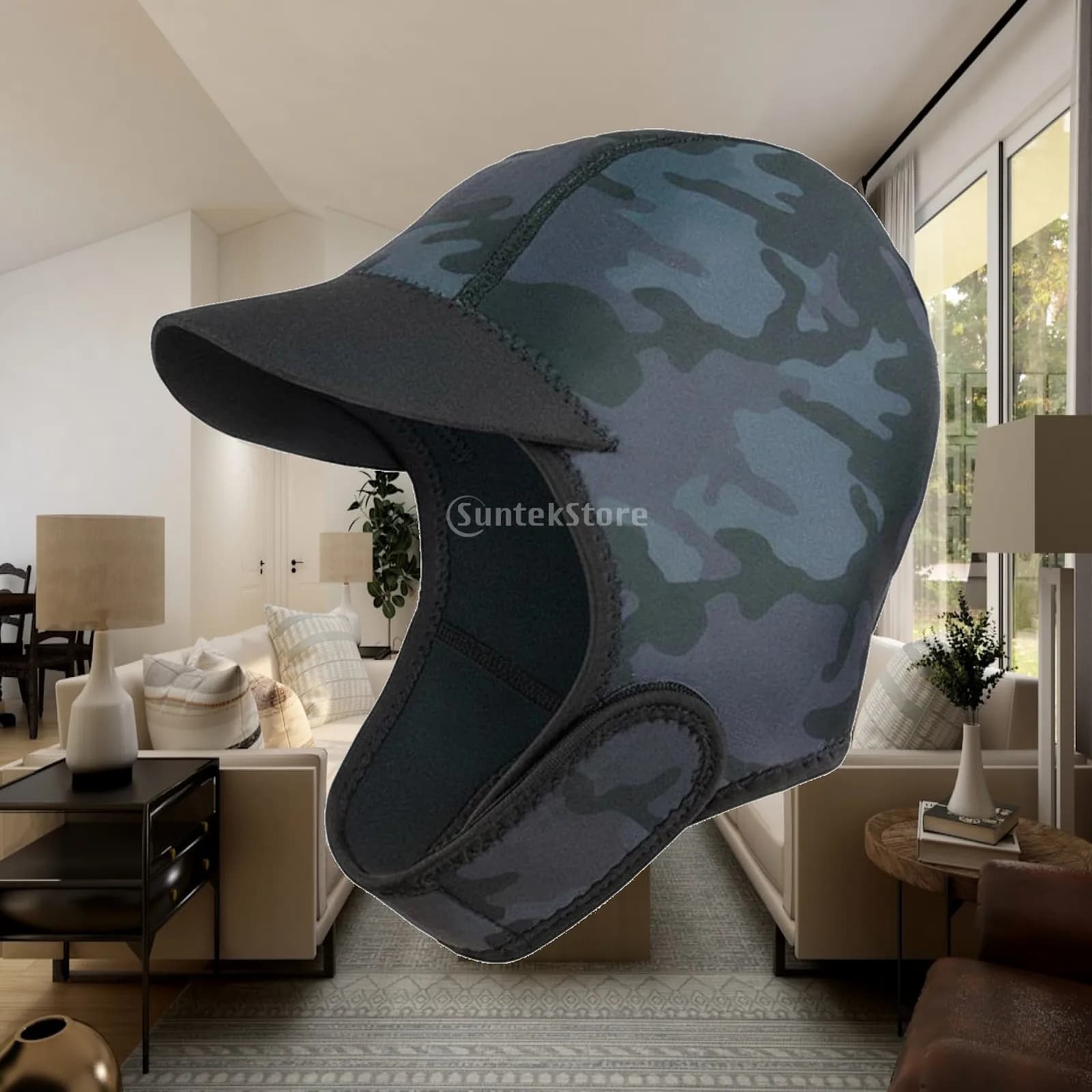 Neoprene Dive Hood with Visor Protection Swim Cap Thermal Diving Cap for Paddleboarding and Snorkeling