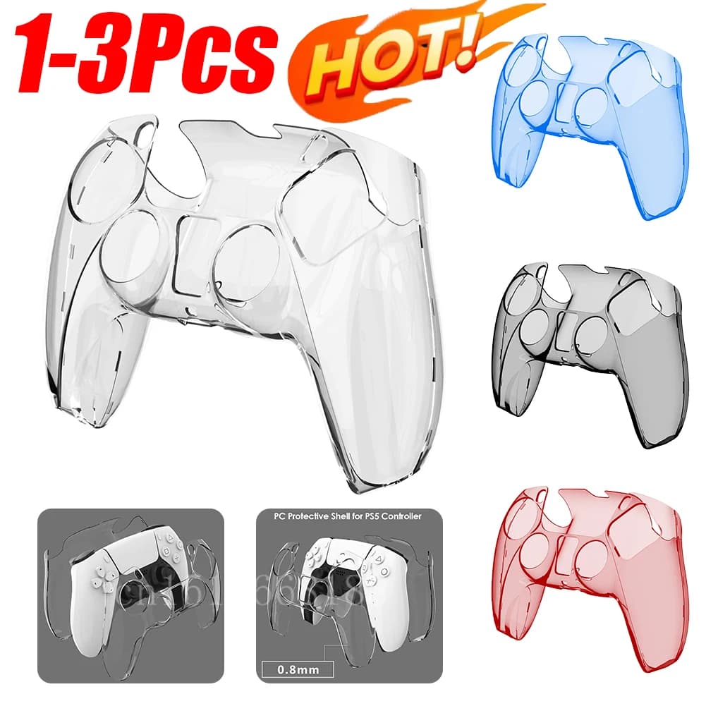 Custodia rigida trasparente custodia protettiva per PS5 DualSense Skin Shell Cover per PC trasparente Ultra sottile per Controller Sony PlayStation 5