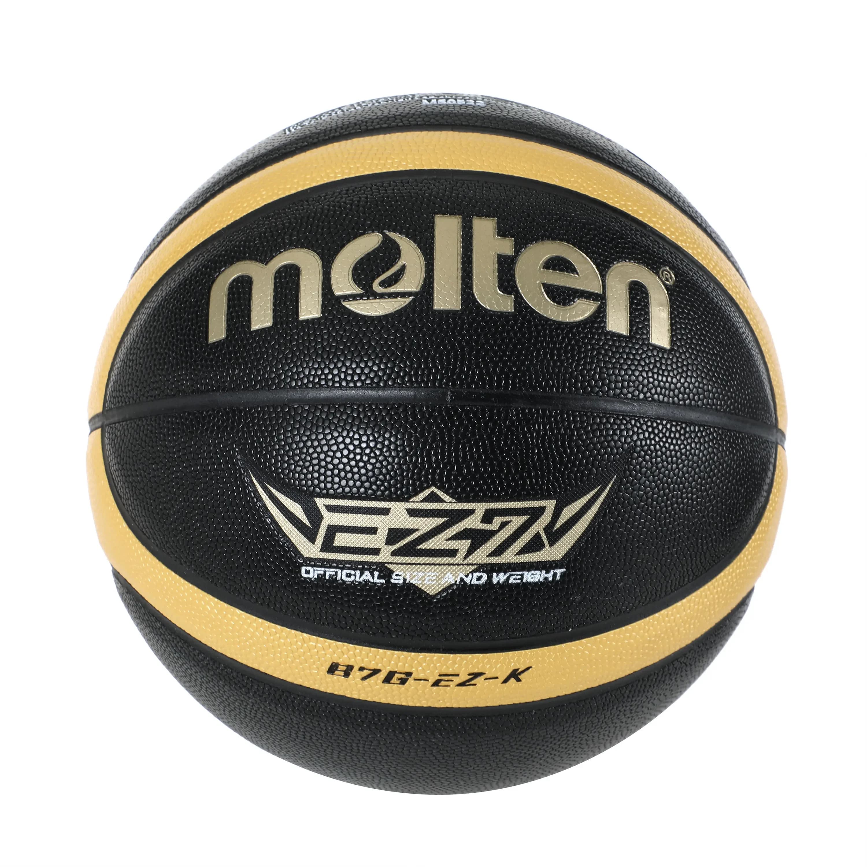 Size 5 6 7 Basket EZ-K Black Gold PU Outdoor Indoor Balls Women Youth Man Match Training Basketalls