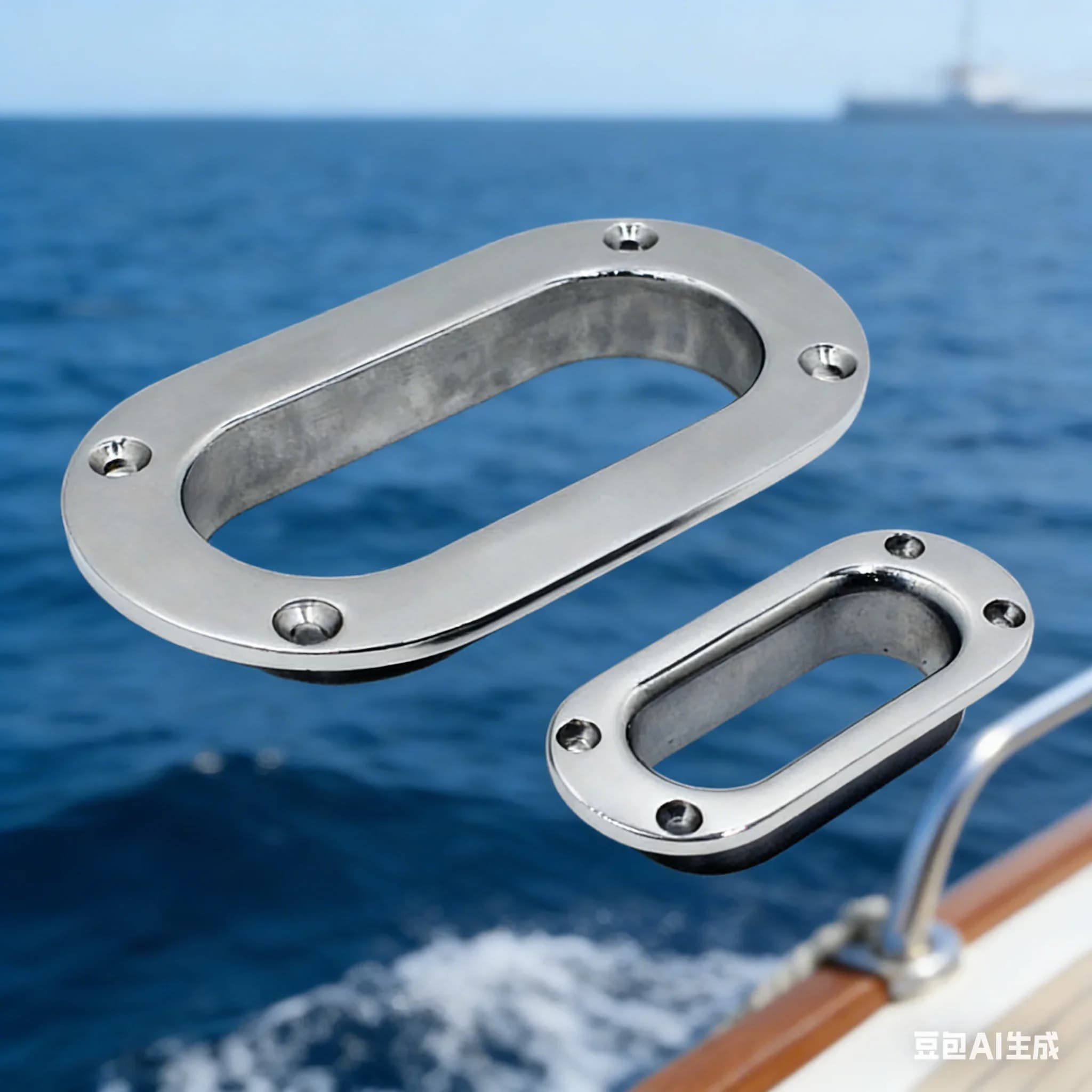 1pc Boat Anchor Rope Guide Hole 95x38MM/175*75mm Stainless Steel Oval Fairlead Hole Marine Hawse Hardware Accessories