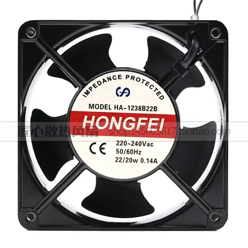 New HONGFEI HA-1238H22B 220V 240V 0.14A 22W 21W Cooling Fan for Electronic Equipment
