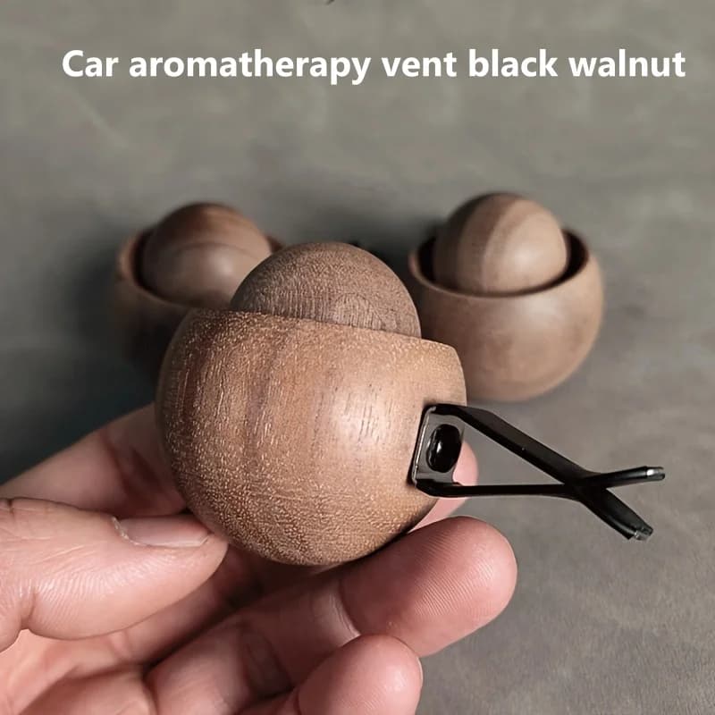 Diffusore di aromi per auto e casa, 1/3 pezzi, in legno di noce nero, mini diffusore di oli essenziali per camera da letto, soggiorno, bagno