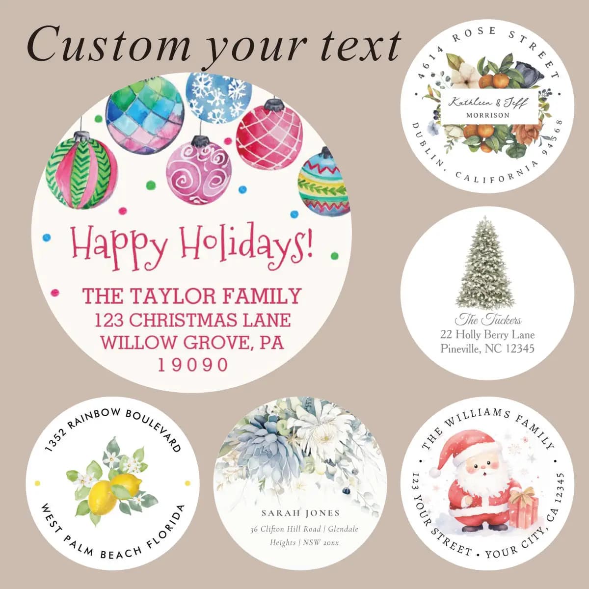 Custom Design Service Stickers: upload your image/logue for event decorations, durable adhesive labels for gifts and parties