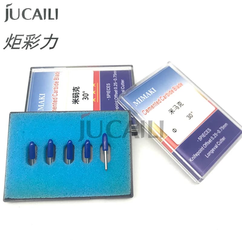 JUCAILI Set di 5 Plotter 30 ° /45 ° /60 ° Lama da taglio di precisione per plotter Mimaki, lama per taglio vinile, qualità durevole