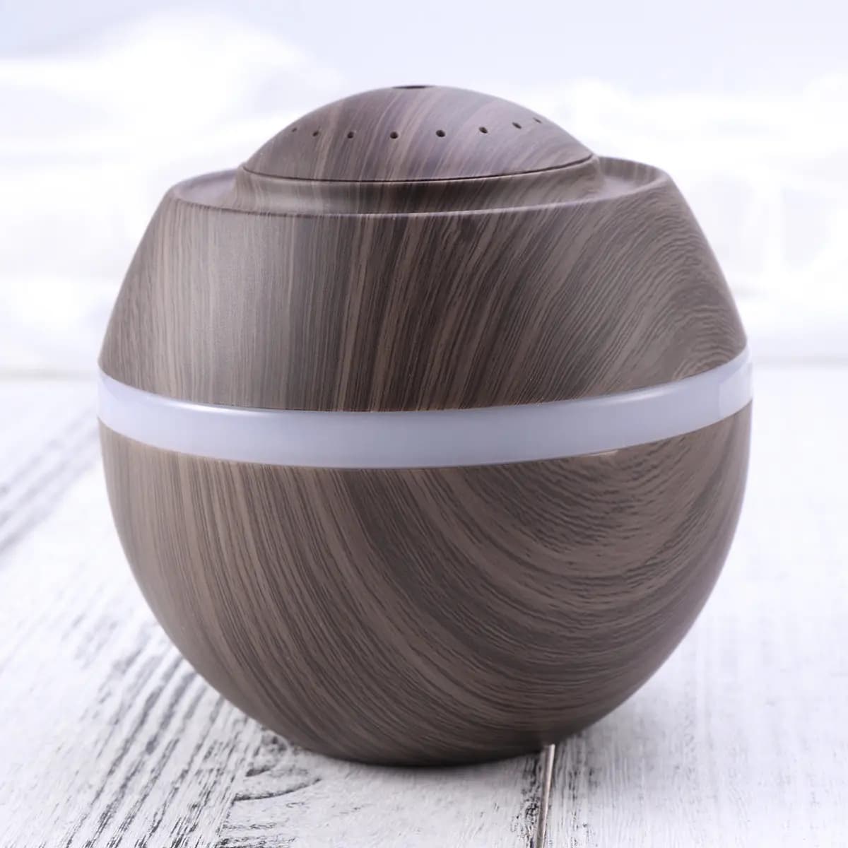 Mini Umidificatore Diffusore con Effetto Legno Profondo per Auto, Casa, Ufficio, Purificatore d'Aria Portatile Silenzioso con Nebulizzazione Ultra Fine per la Pelle