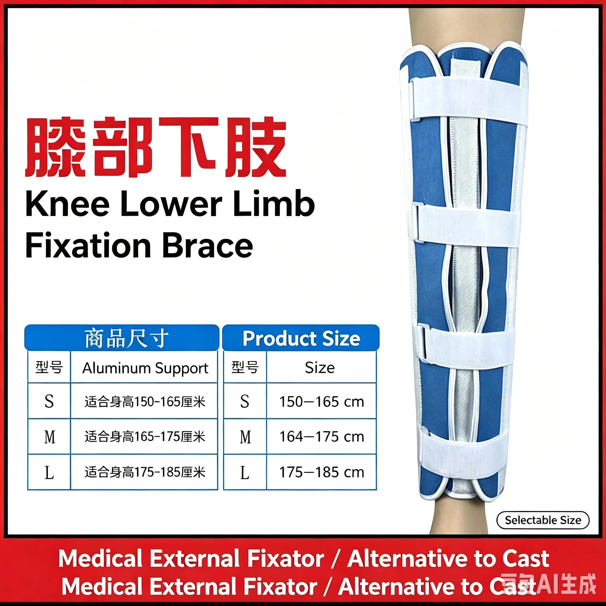 Knee Joint Fixator Patellar Fracture Splint Leg Support Meniscus Injury Rehabilitation Joint Bracket Knee Joint Rehabilitation