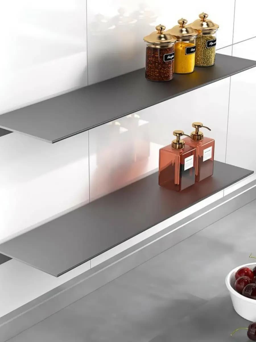 Thiened New Space Aluminum Batoom Wall Mounted elf No Drilling Cosmetic Storage Kitchen Organizer Toilet Paper Holder