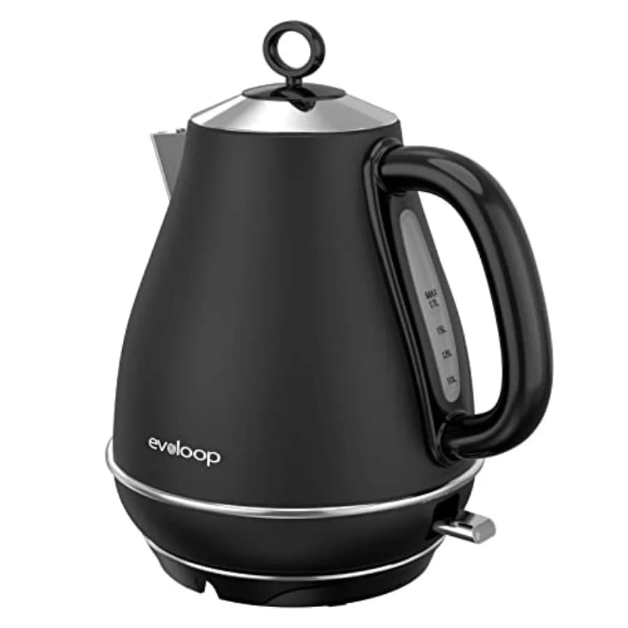 1,7L Electric Kettle Without BPA, Stainless Steel Teapot with Automatic Shutdown and Protection Against Dry Cleaning