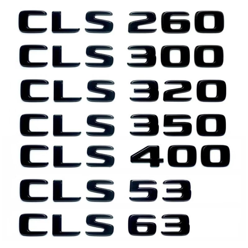 Car Trunk Words Logo Badge Emblem Decals Sticker For Mercedes Benz CLS CLS53 CLS63 CLS250 CLS300 CLS350 CLS450 C257 W218 W219