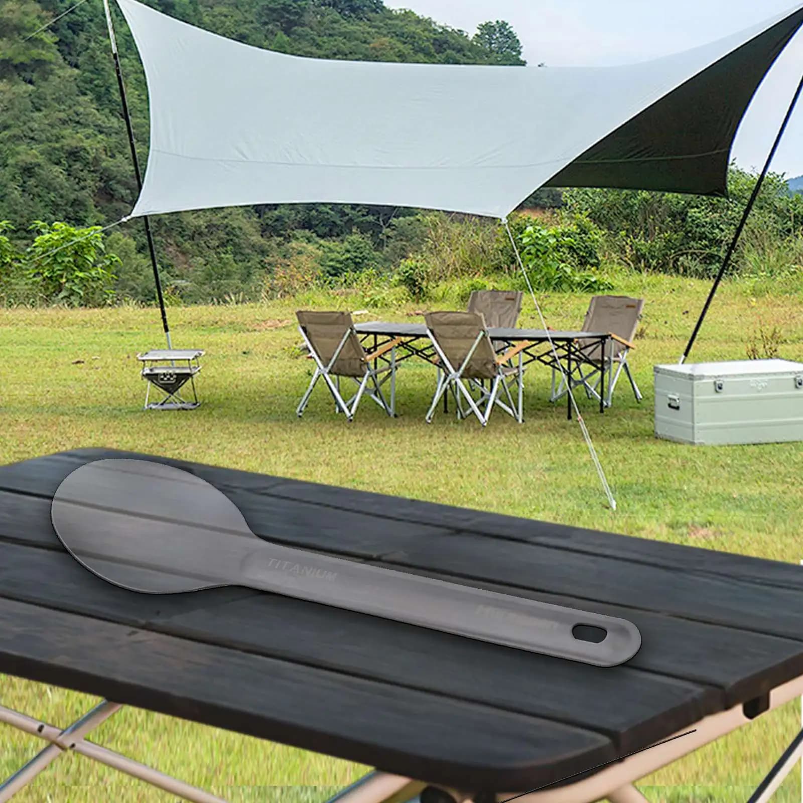 Outdoor Spoon Camping Spoon Backpacking Picnic Suitable For Home Etc. Outdoor Camping Spoon Titanium 12g Hot Sale