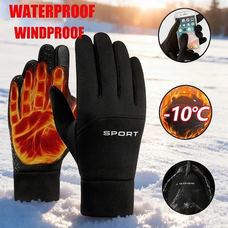 1/2/3/4pairs Men's Women's Winter Warm Touch Screen Gloves Windproof Cold-proof Cycling Running Hiking Skiing Gloves