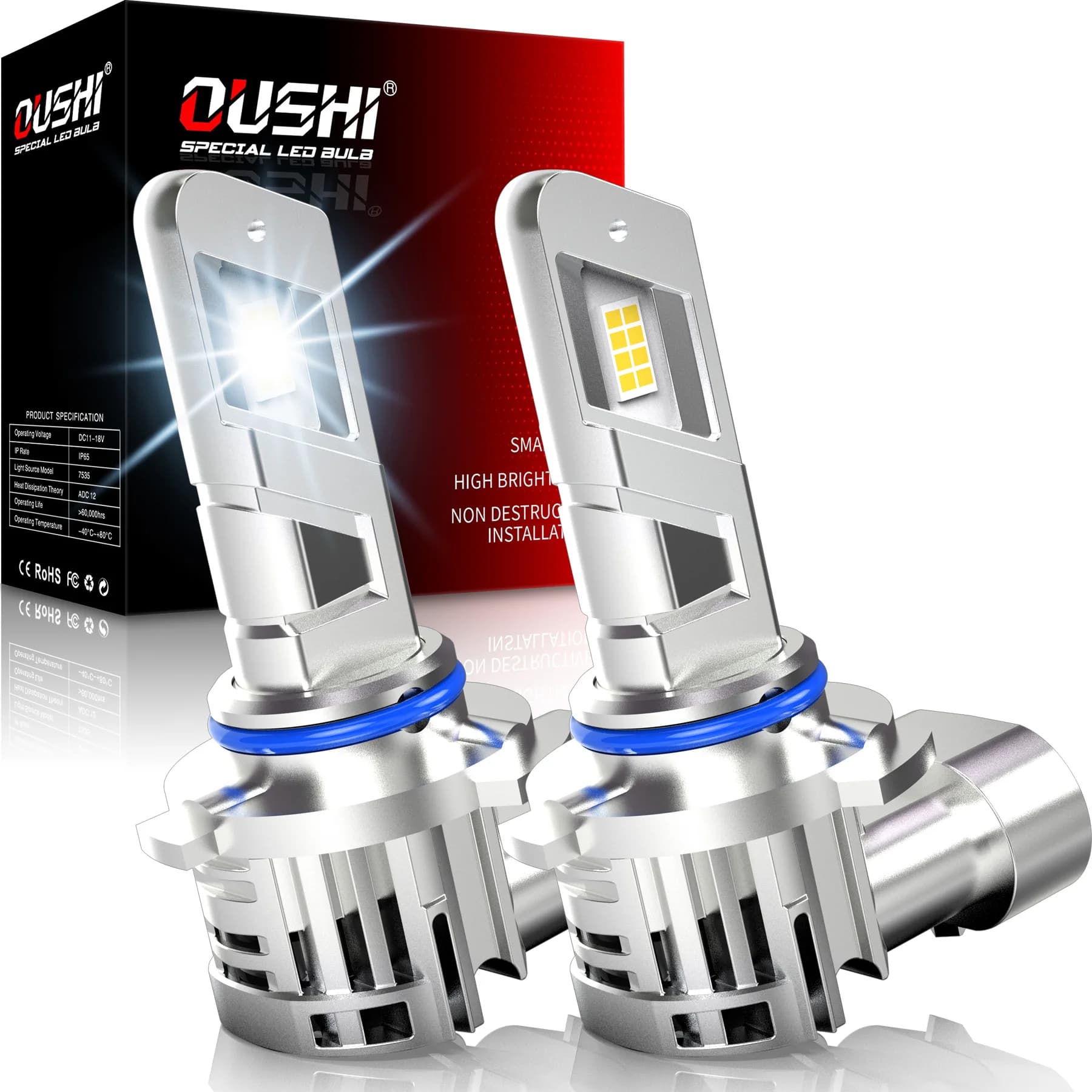 OUSHI 2x9012 HIR2 Ha Condotto La Lampadina Del Faro Dell'automobile Della Luce di Nebbia Super Luminoso 6000K Bianco Ad Alta Potenza GC-7535 Chip Per Chrysler 300 Pacifica