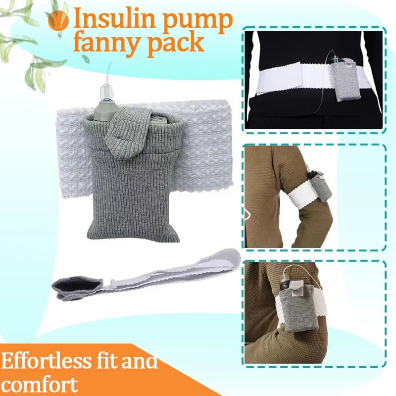 Borsa per Pompa di Insulina Stile Elastico con Pratico Velcro Regolabile, Cinghia per Braccio per Pompa di Insulina Diabetica