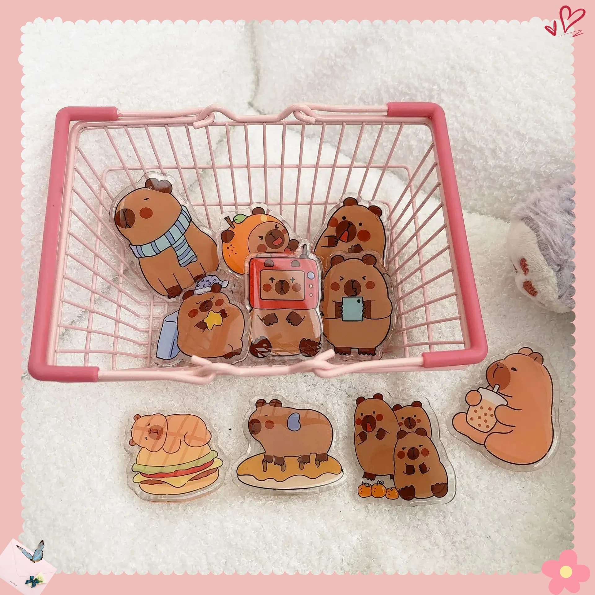 Cartoon Acrylic Capybara Phone Holder Universal Smart Tok Grip Tok Stand Socket for iPhone Foldable Holder Lazy Bracket