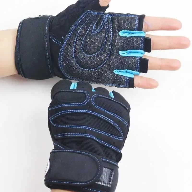 Sports Non-slip Gloves for Wrist weight lifting with half fingers for heavy gym workout for men and women