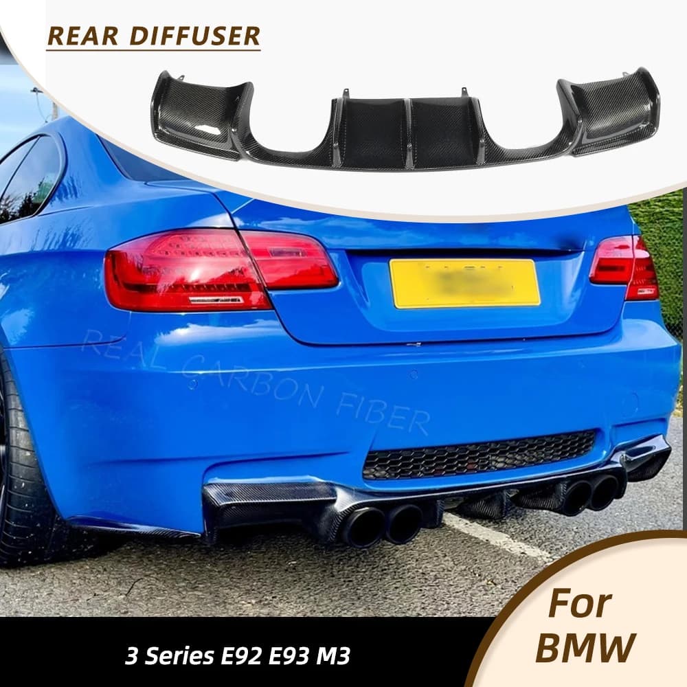 Car Rear Bumper Diffuser Guard Lip Spoiler for BMW 3 Series E92 E93 M3 2008-2013 Car Rear Bumper Racing Body Kits Carbon Fiber