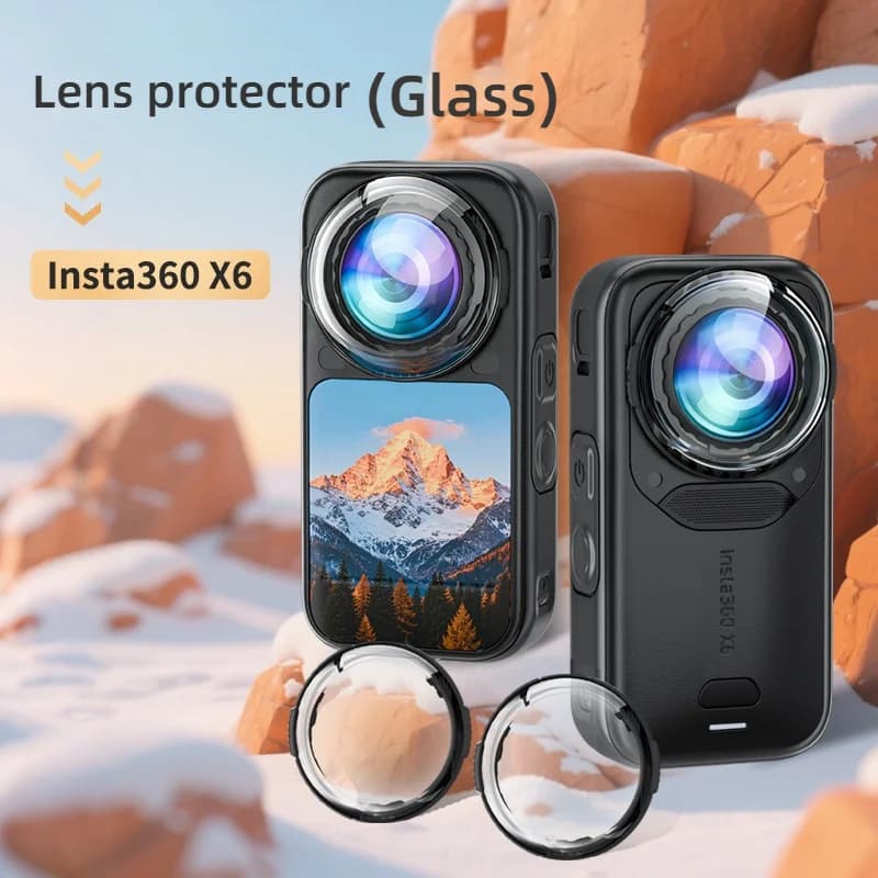Premium Lens Guards For Insta 360 X6 Glass Standard Lens Guards Protector Cover for Insta360 X6 Accessories
