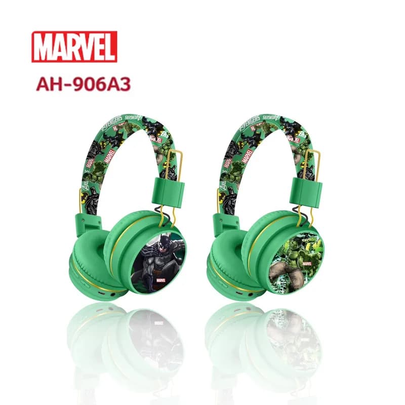 Bluetooth headphones Marvel AH-906A3 Bluetooth earphones Wireless audio Surround HIFI headphones with microphone gifts for children Anime Cartoon