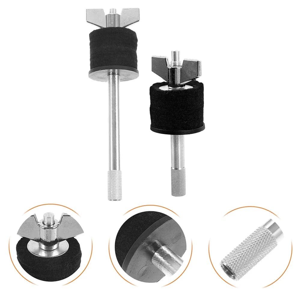2 Pezzi Supporto Professionale per Piatti da Batteria, Design a Due Livelli Rialzato, Base Sicura Imbottita in Feltro, Impilatori per Piatti da Batteria