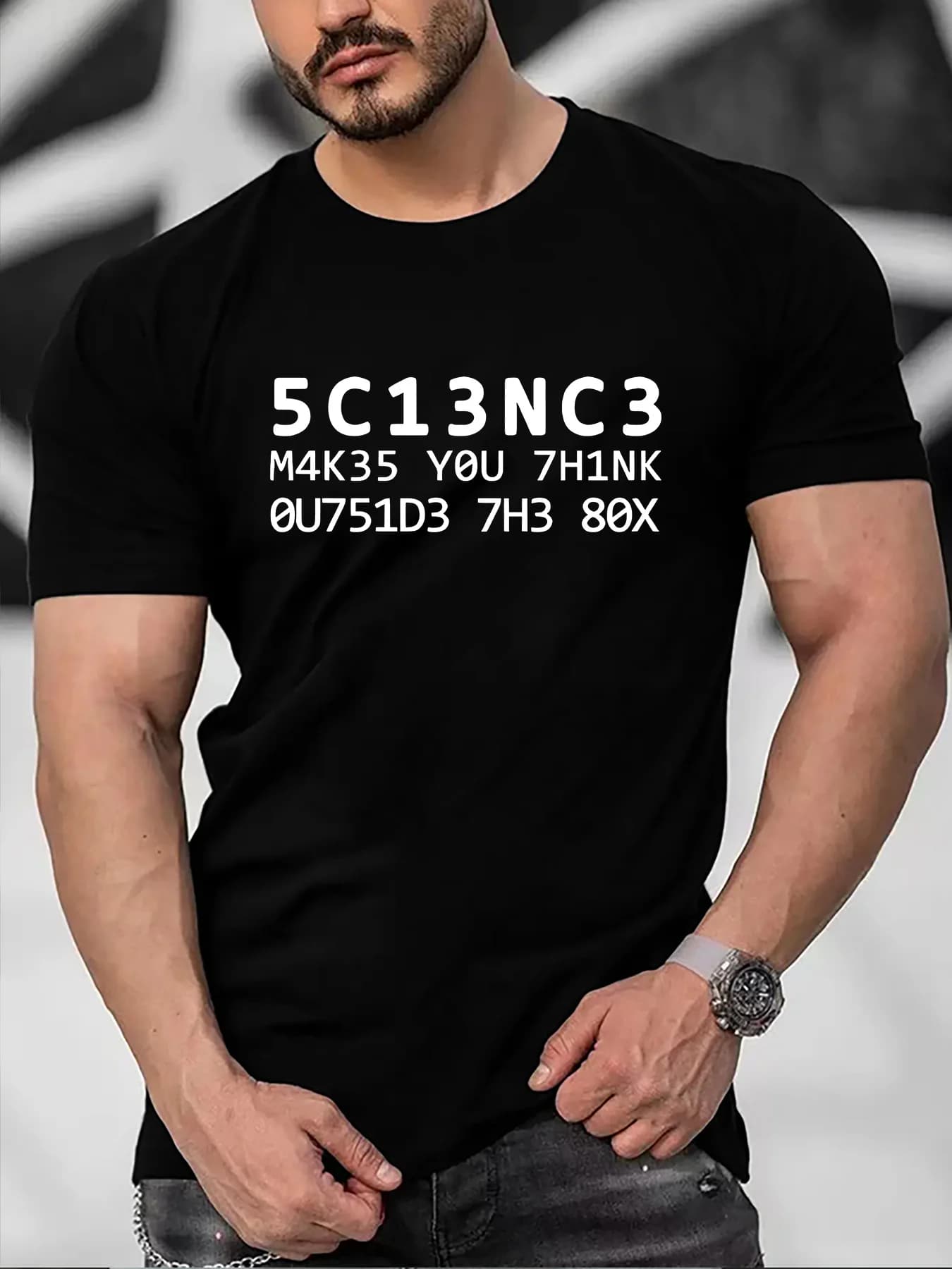 T-shirt grafica divertente Humor Pun T-shirt comoda in cotone con motivo girocollo per uomo Abbigliamento quotidiano Top streetwear Pullover grafici