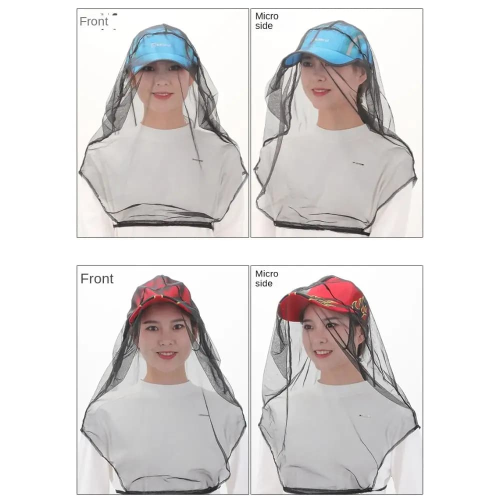 Maschera per il viso Testa da pesca all'aperto Protezione per il viso Cappello mimetico-Velo Insetto Ape Cappello a rete Zanzariera Cappello anti ape Cappello Maglia per insetti