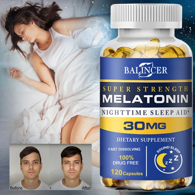 Balincer - Food supplement for sleep with melatonin, supports relaxation, stress and healthy sleep, not GMO, food supplement