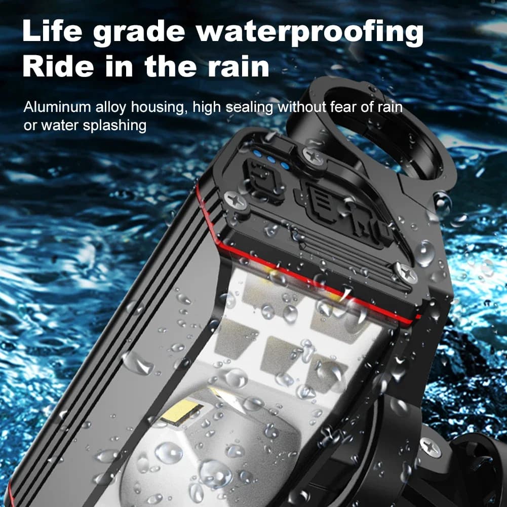 USB Rechargeable Bicycle LED Front Light, Waterproof Handlebar Flashlight, Bicycle Accessories