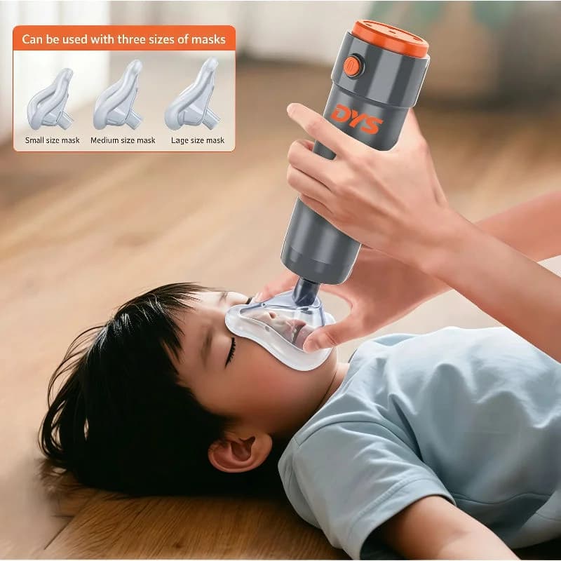 Portable Choking Rescue Device, Manual Vacuum Suction Anti-Choking First Aid Kit for Adult & Child, CE Certified