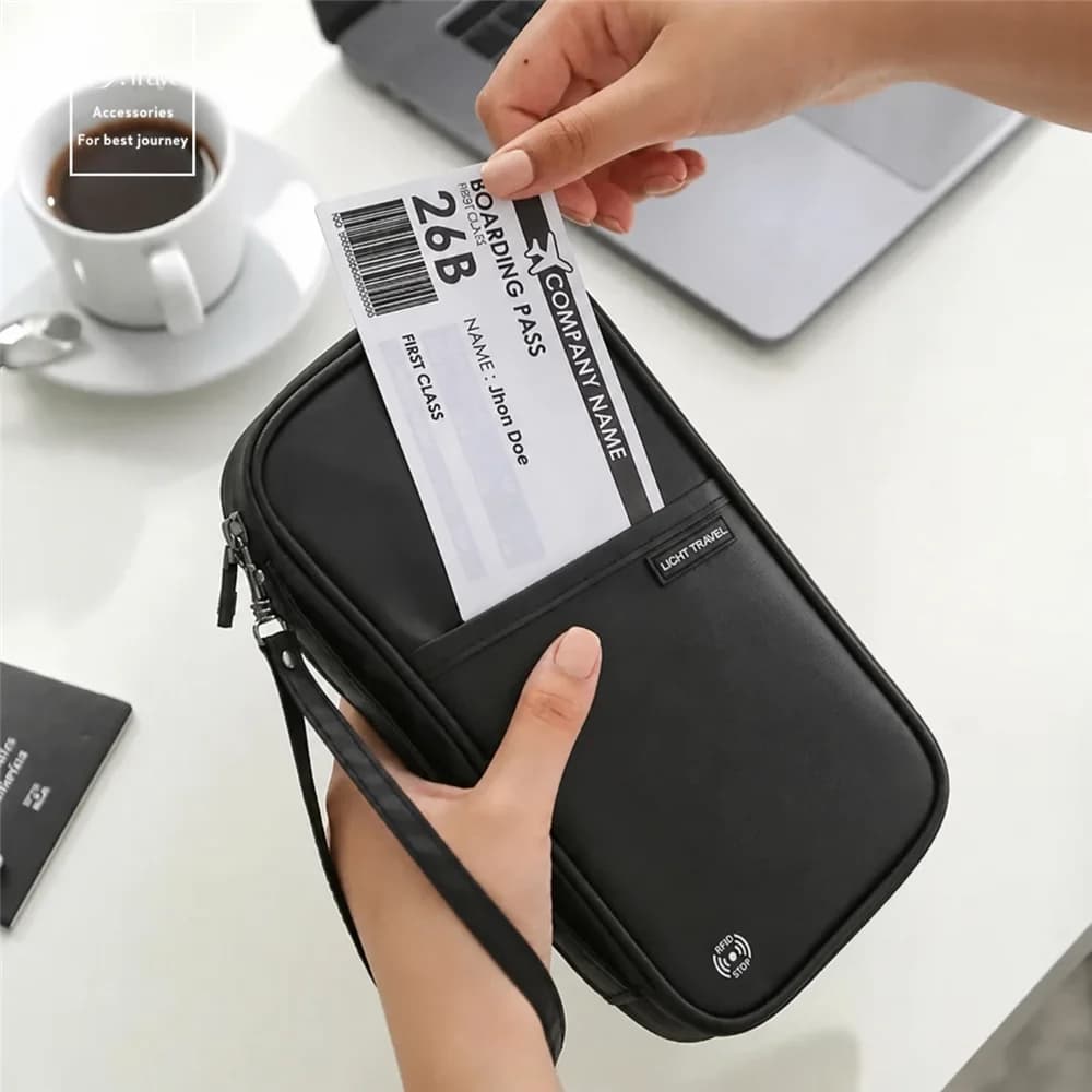 Organizer per Accessori da Viaggio, Porta Documenti, Porta Carte, Portafoglio da Viaggio per Famiglia, Porta Passaporti Impermeabile