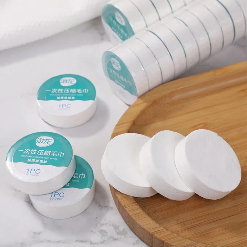 Asciugamani Compressi Monouso Spessi, Grandi Asciugamani per il Viso, Asciugamani da Viaggio Non in Cotone, Asciugamani Portatili per Hotel e Forniture Alberghiere