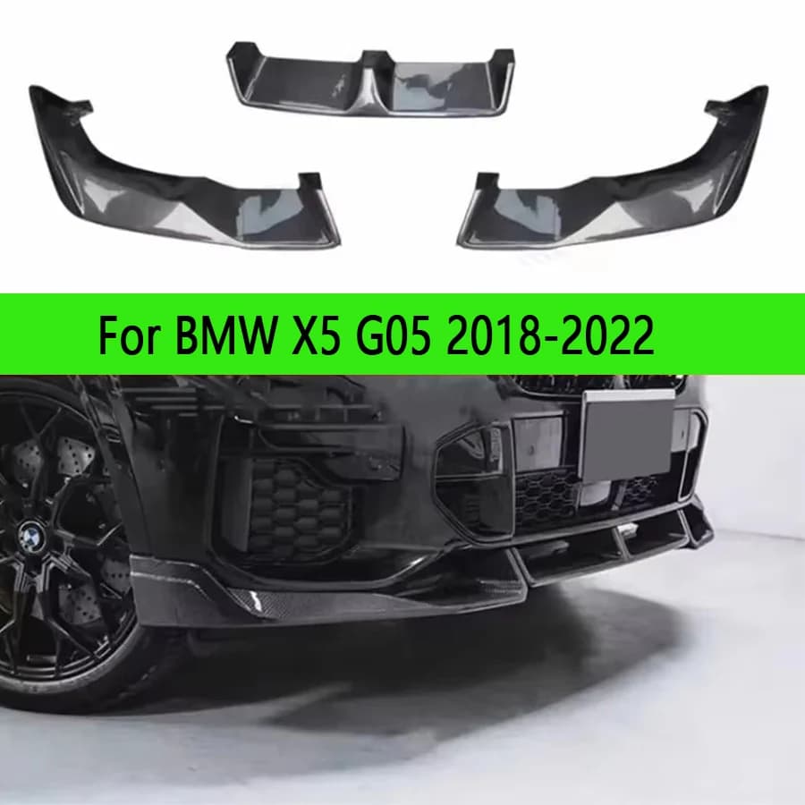 Carbon Fiber Spoiler for BMW X5 G05 2018-2022, Front Bumper Diffuser, Front Lip, Underbody Spoiler, Car Body Kit
