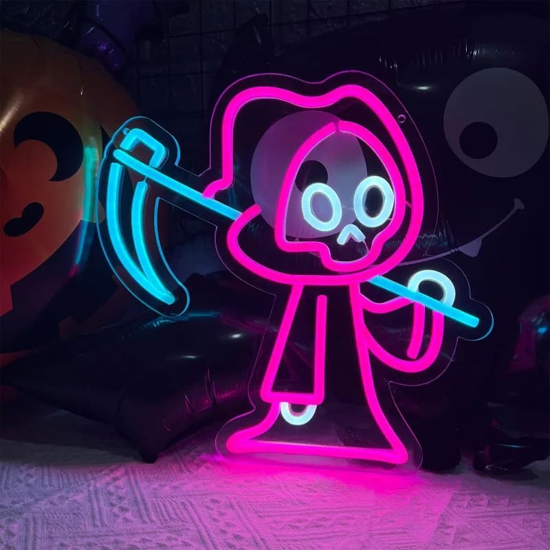 Spettrale Ghost Led Neon Sign-dimmerabile Halloween Wall Decor, perfetto per camera da letto, veranda e regali per bambini Halloween Home Decor Spooky