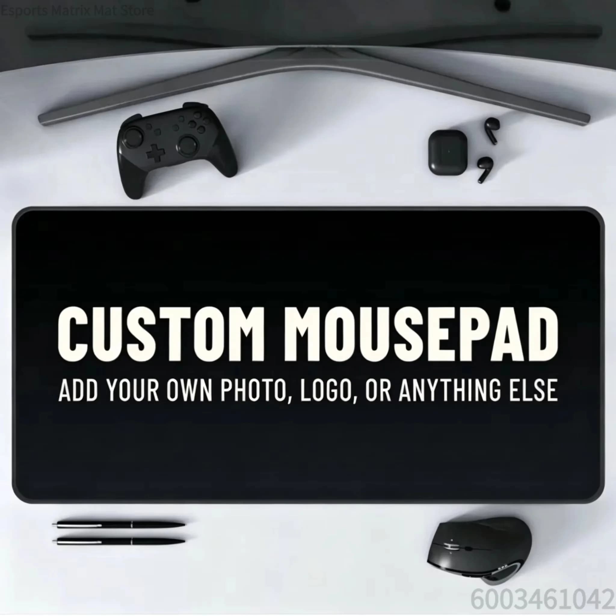 Personalized Custom Mouse Pad Upload Your Own Photo Logo Text Non-Slip Waterproof Rubber Desk Mat for Office Laptop Gaming