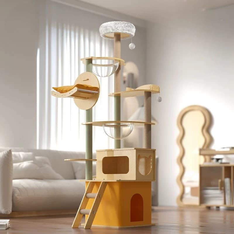 Accessori per Tiragraffi, Torre per Gatti, Tiragraffi di Lusso in Legno, Giocattoli, Accessori per Torre per Gatti, Casetta, Arranhador Para Gato, Decorazioni per la Casa