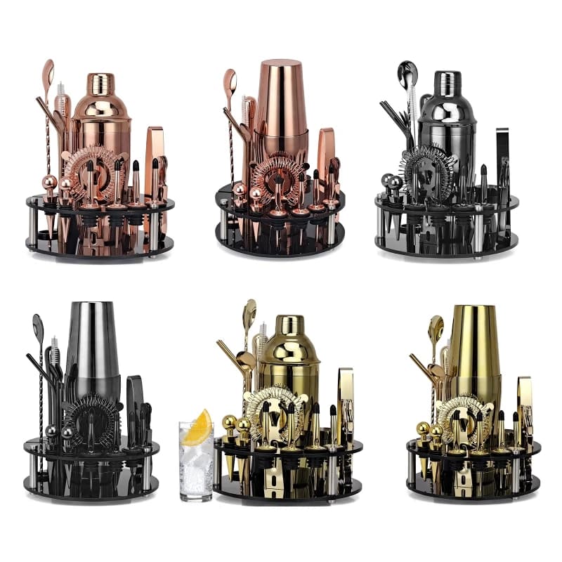 Kx4b 20pcs cocktail shaker che produce barista in acciaio inossidabile con barista per cucchiai miscelazione per