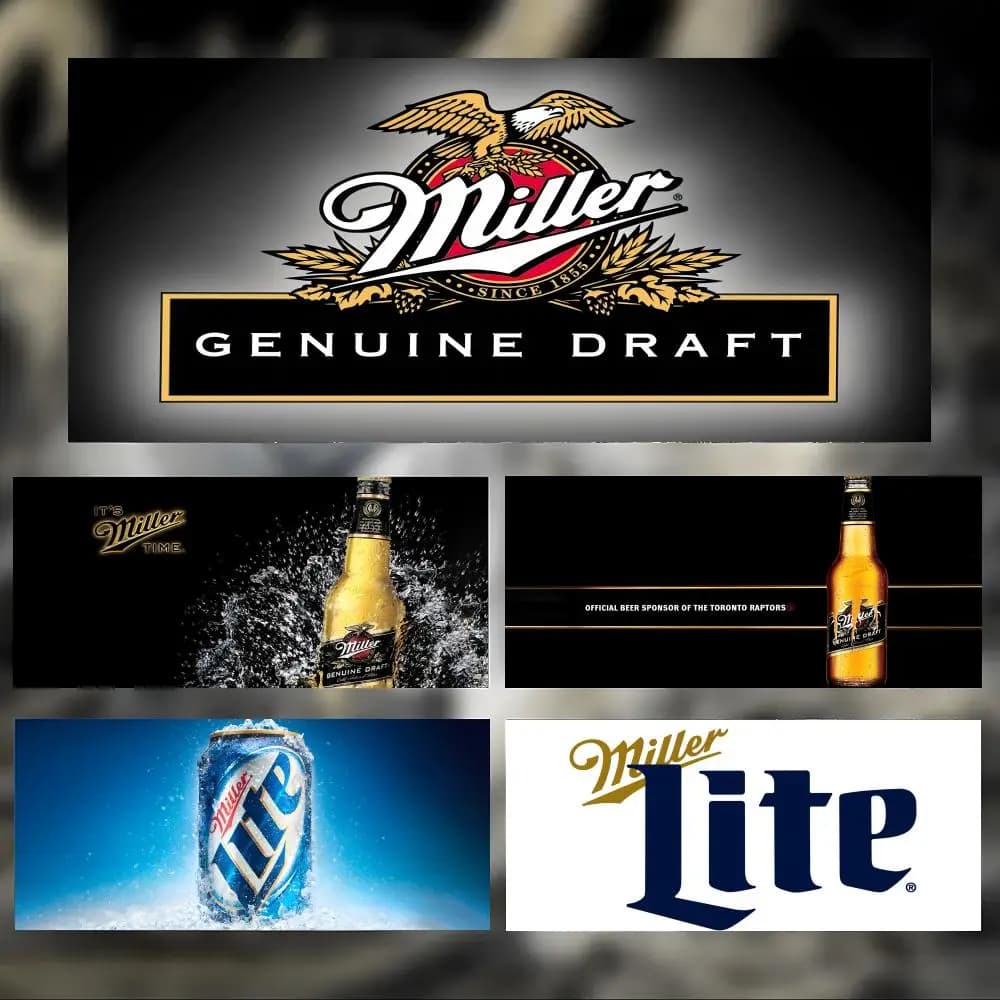 Tappetino per mouse classico e popolare M-Miller L-Lite beer, tappetino per mouse da gioco grande e spesso con bordi cuciti per PC