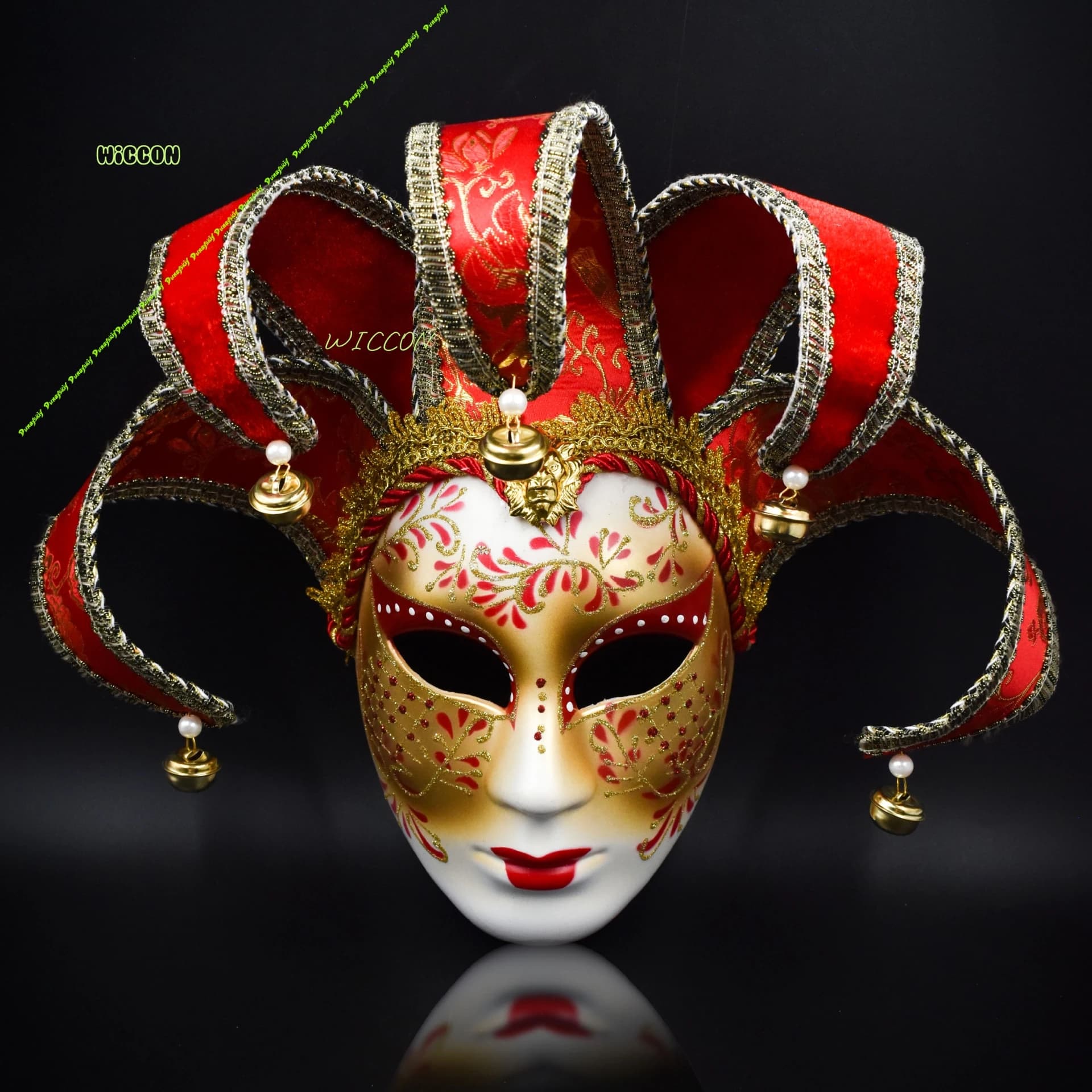 Venice Cosplay Mask Jester Jolly Costume Party Masquerade Classic Italia Mask Full Face Carnival Dionysia Halloween Accessories