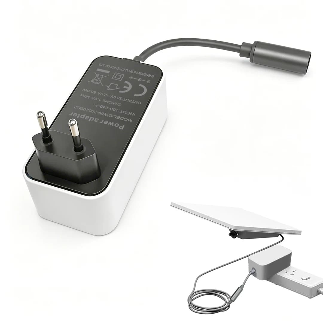 Starlink Mini Power Supply Adapter EU Plug Power Cable 30V 2A 60W Fast Charger with 0.13M DC Female Connector Power Adapter