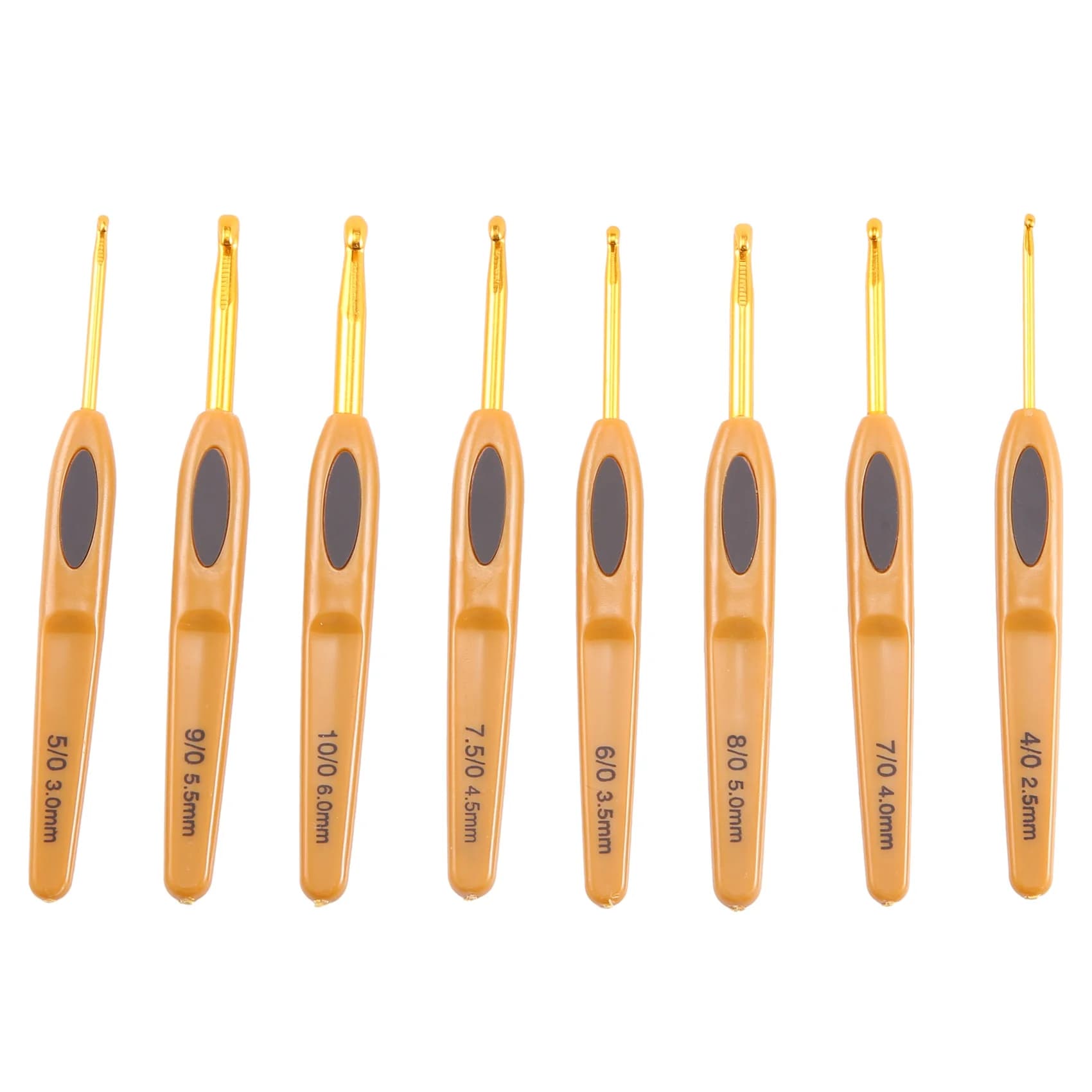 Set di 8 Ferri da Uncinetto Fatti a Mano, Strumenti per Cucito e Lavoro a Maglia, in Lega di Alluminio, Portatile per Fai-da-Te