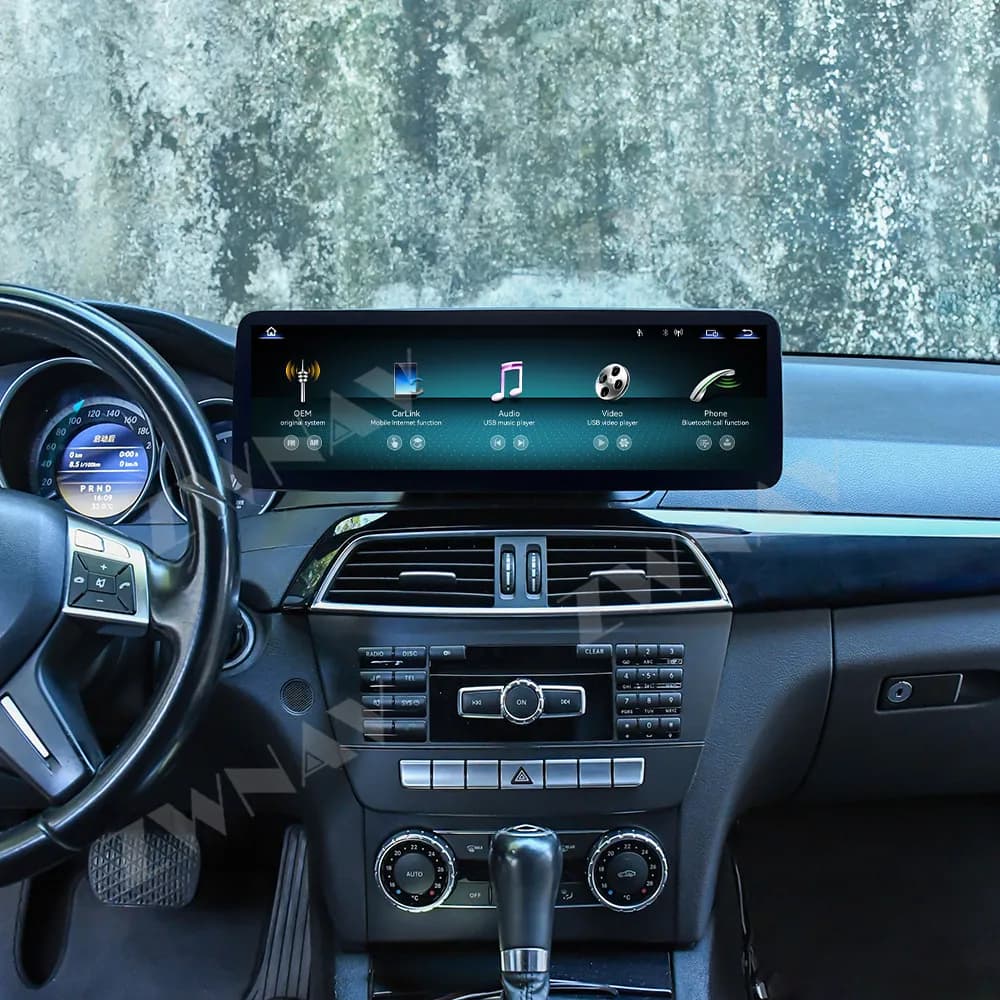 Fast Boot 14.9" HD Screen Linux Car Stereo For Mercedes-Benz C-Class 2011-2014 Wireless CarPlay Android Auto Hi-Res Plug& Play