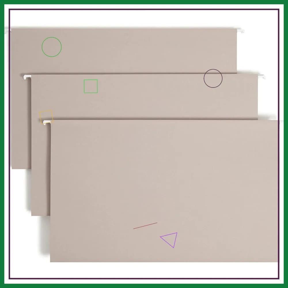Cartelle Portadocumenti Resistenti, Formato Legale, Grigio Acciaio, 18 per Scatola - 7 Volte Più Resistenti di Quelle Standard