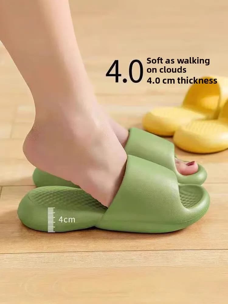 New Home Slippers Thick Bottom Anti-Slip Couples Indoor Bathing Men Women Quiet Durable Summer Flats Slip-On EVA Comfortable