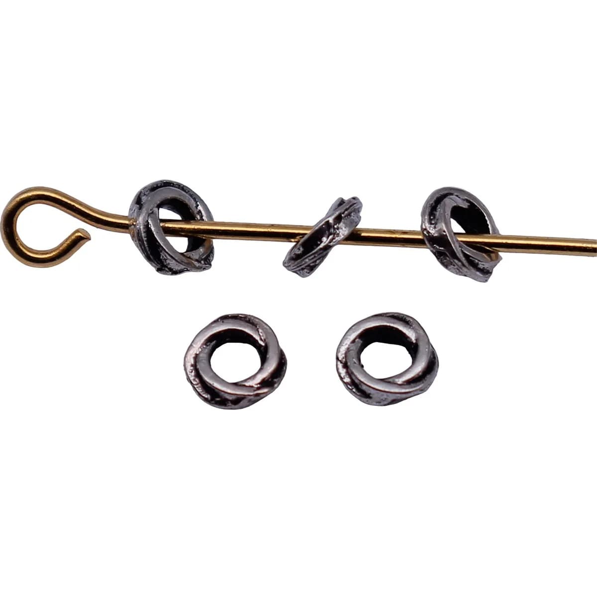Hollow Gear Spacer Charms Simple Round Flat Spacer Beads Alloy Blank Disc For DIY Beaded Bracelet