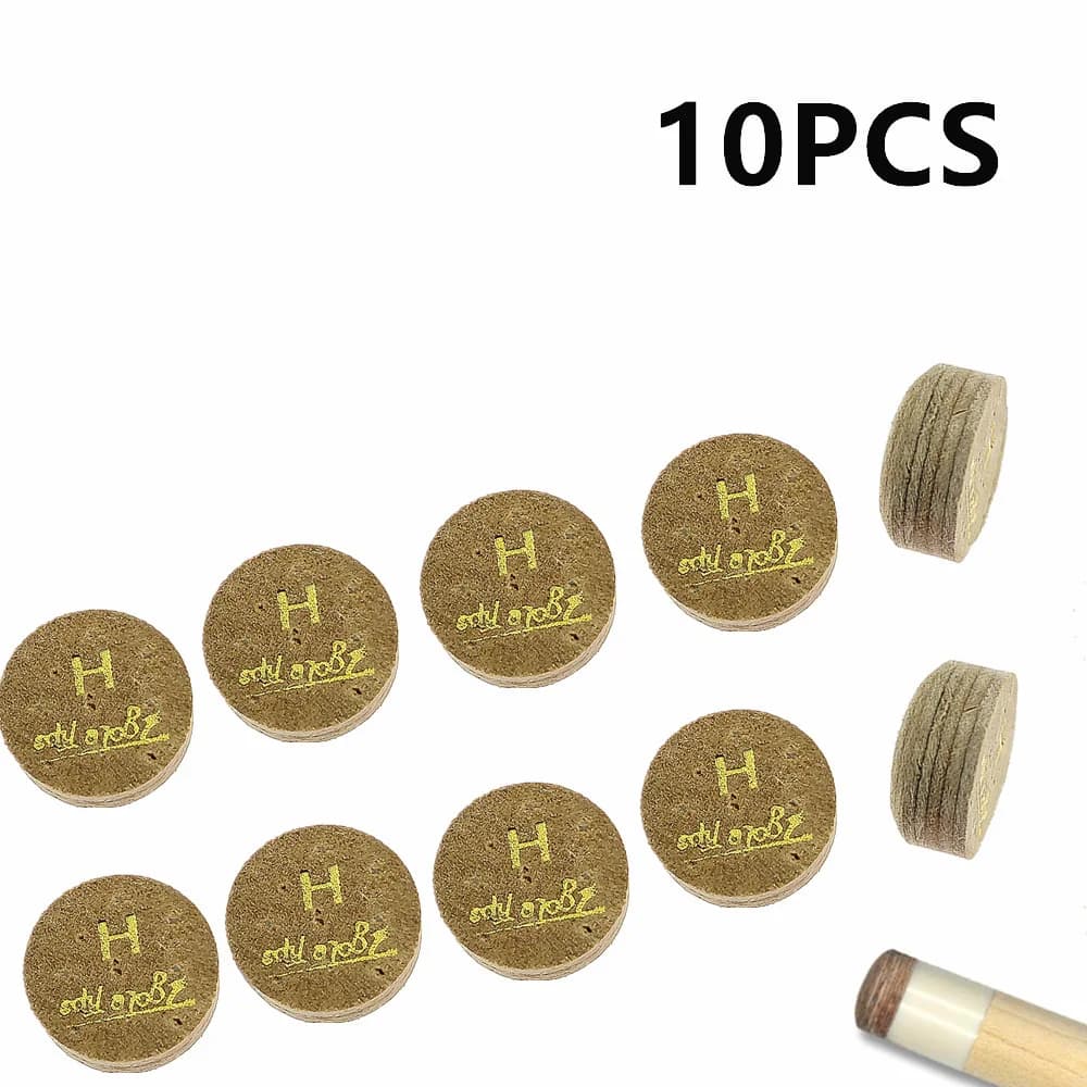 10 PZ 10/11/13mm Biliardo Pool Cue Tips H Durezza Biliardo Snooker Cue Stick Punta Biliardo Cue Accessori
